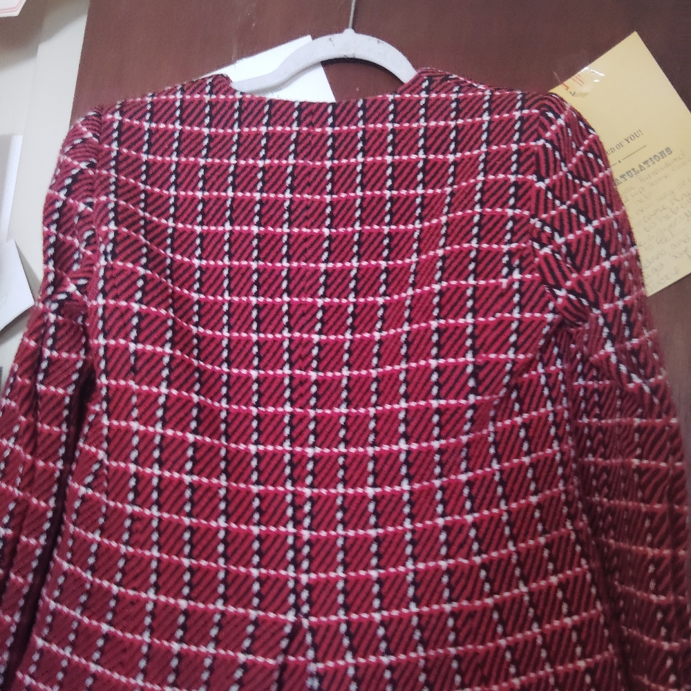 TALBOTS Twill Check Jacket Blazer - Size 4 - Picture 8 of 9